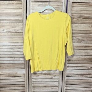 CJ Banks Sunny Yellow Everyday Fit Top Size 1x